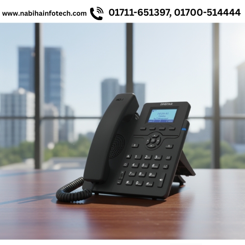 C61SP DINSTAR Entry Level POE IP Phone With Adapter