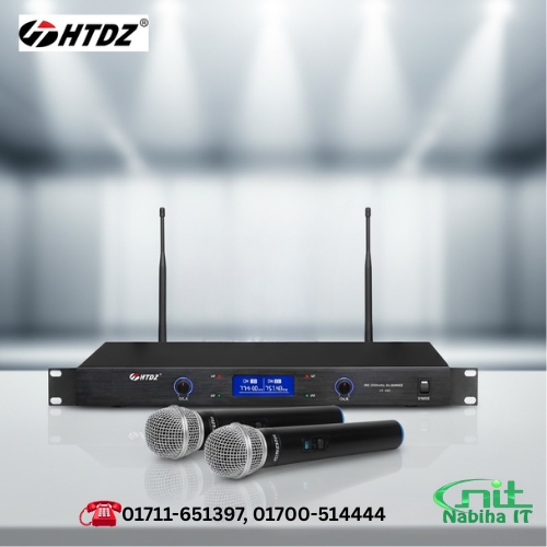 HTDZ HT-580 UHF Dual Wireless Microphone System | Handheld & Combo