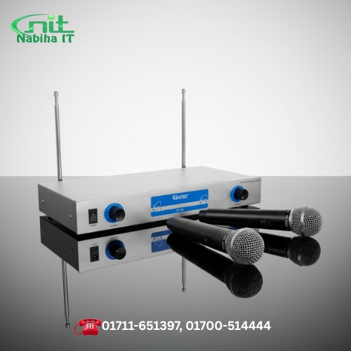 HTDZ HT-220 Dual VHF Wireless Microphone Set | Simultaneous Use