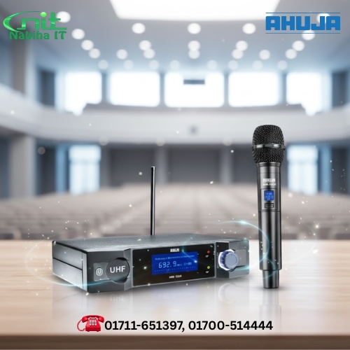 Ahuja AWM-700UH Single Handheld UHF Wireless Microphone | Professional
