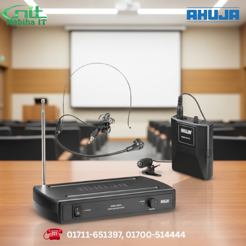 Ahuja AWM-495VL VHF Wireless Headband Microphone | Hands-Free Use