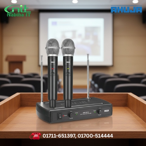 Ahuja AWM-495V2 Dual Handheld VHF Wireless Microphone System