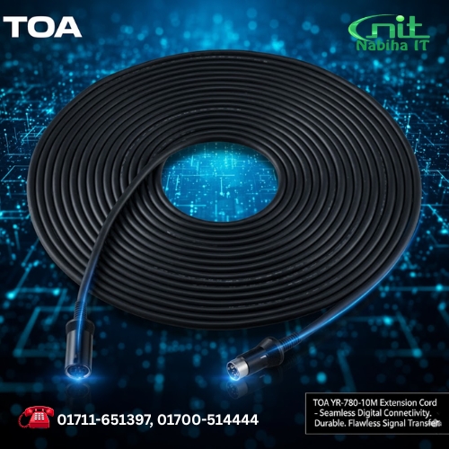 TOA YR-780-10M Extension Cord – 10 Meter Cable for TOA Conference Systems