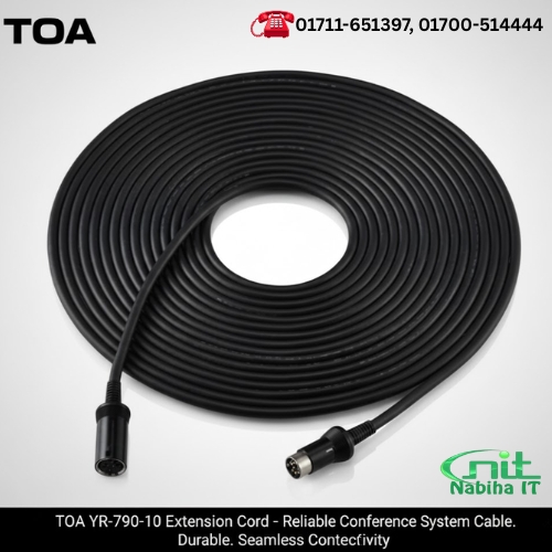 TOA YR-790-10 Extension Cord – Reliable Cable for TOA Conference Systems