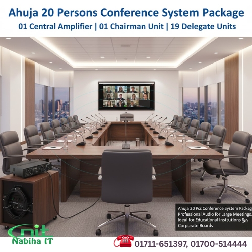 Ahuja 20 Persons Conference System | Professional Audio Setup for Meetings & Offices