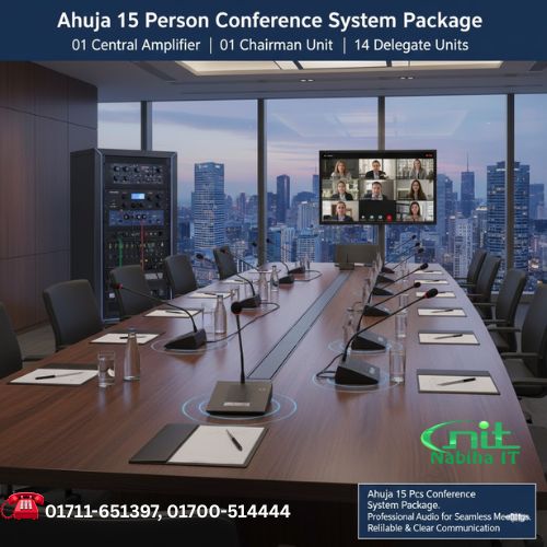Ahuja 15 Person Conference System Package | Complete Conference Audio Solution