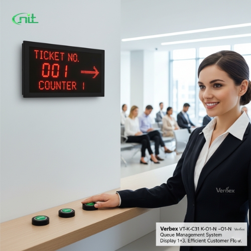 Verbex VT-K-C31 K-O1-N Queue Management System Display 1+3