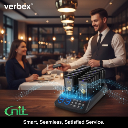 Verbex VT-6930 Touch Keypad Multi-Table Service Calling System with Bell Button