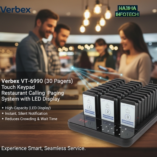 Verbex VT-6990 Touch Keypad Restaurant Calling System with LED Display 30 Pagers