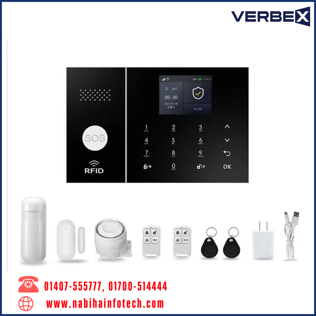 Verbex VT-PG109 Alarm System for Home Burglar Security 433MHz WiFi GSM Alarm Wireless Tuya Smart House App Control