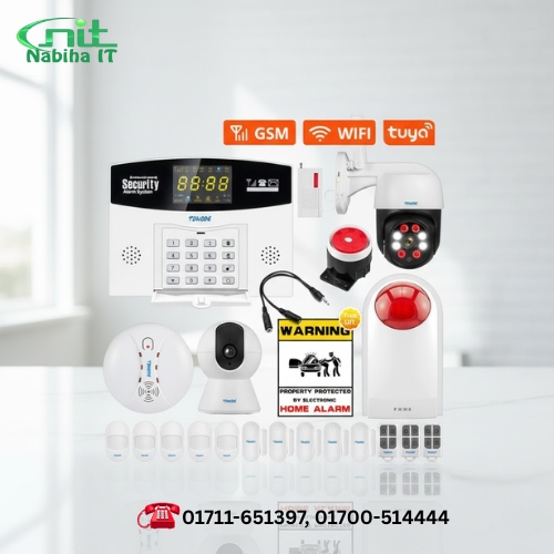 Verbex VT-W210 Tuya Smart Alarm System WIFI GSM Home Security Wireless LCD Display Panel PIR Motion Detector Door Sensor Alarm Kit