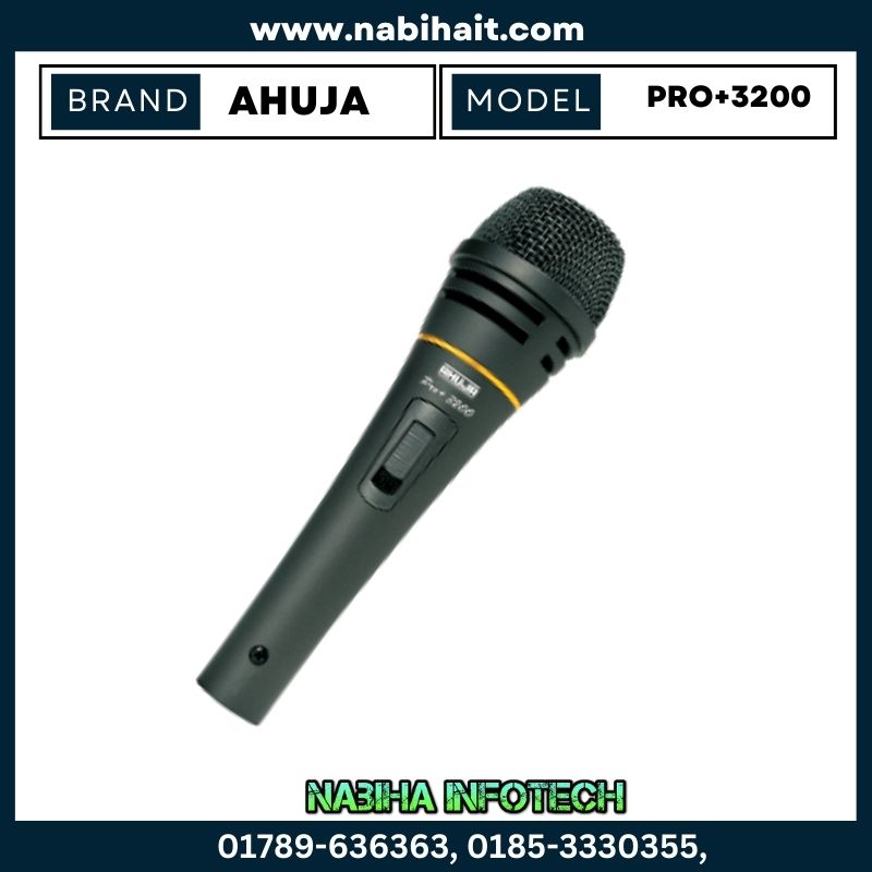 Ahuja PRO+3200 Microphones | Supercardioid Dynamic | Pro-Entertainment + Studio