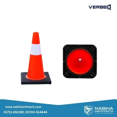 Verbex VT-RP451501 PVC Traffic Cone With Black Base