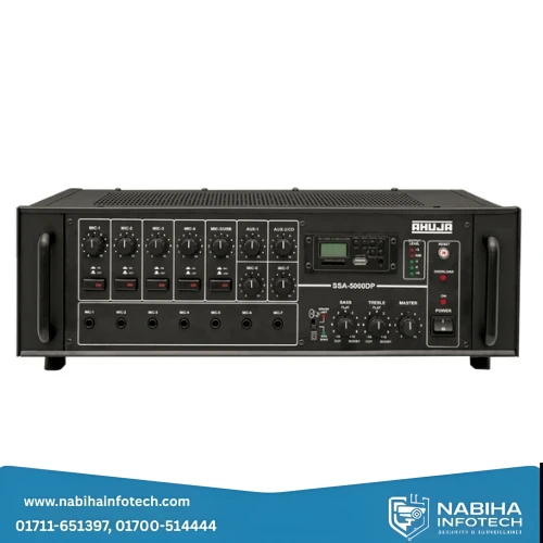 Ahuja SSA-5000DP - 500-Watt High Wattage PA Mixer Amplifiers with Built-in MP3 player with remote control for USB