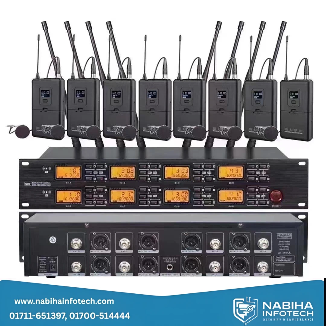 Verbex VT-UR8000 UHF 8 channels (650-690MHz) wireless microphone