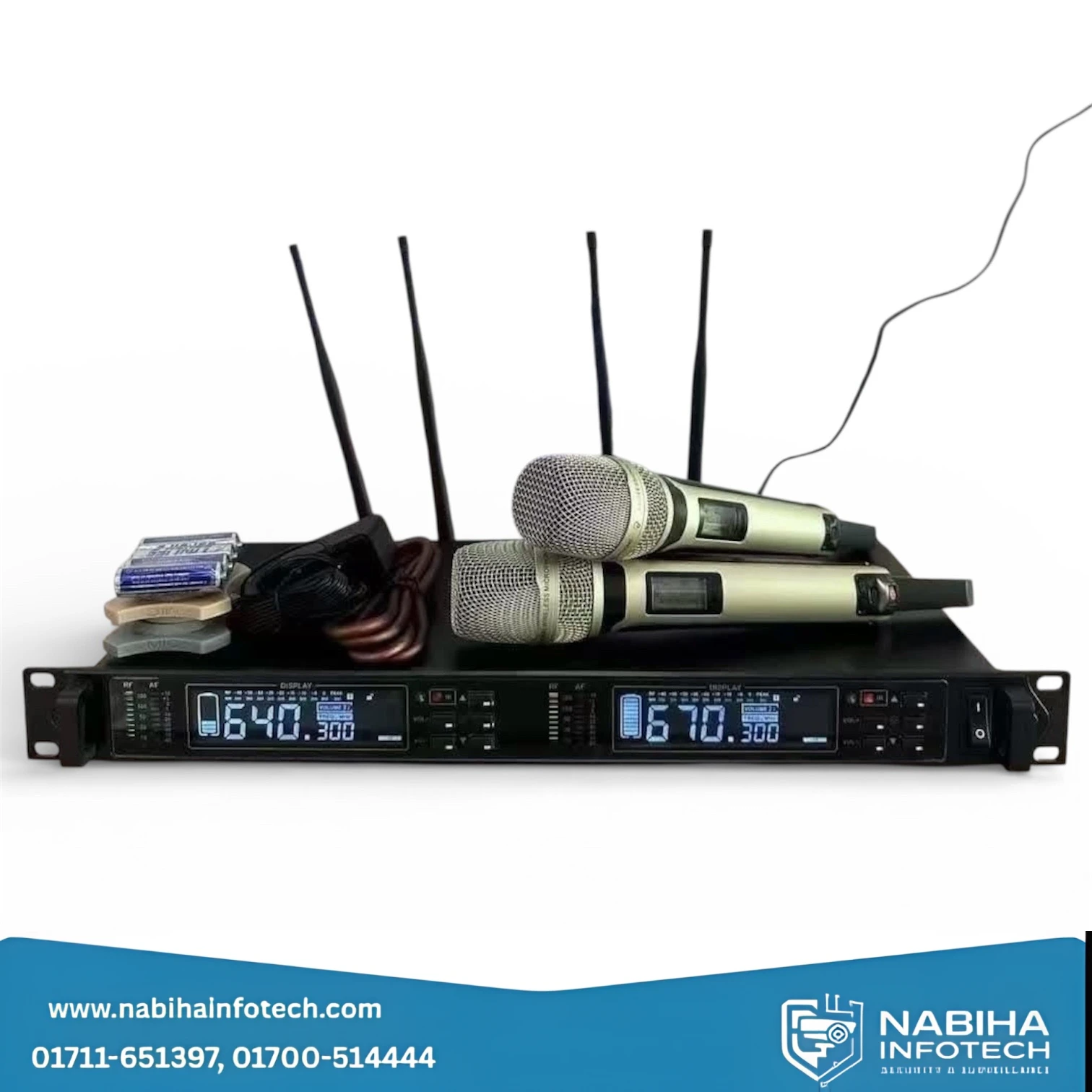 Verbex VT-KP87 UHF Professional Wireless Microphone Metal Handheld For Conference Singing Stage Performance Microphone