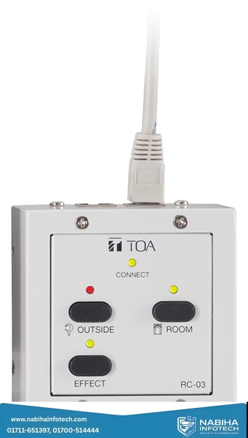 TOA RC-03 Remote Control Wall Plate – External Volume & DSP Effects Selector for TOA Digital Mixer Amplifiers
