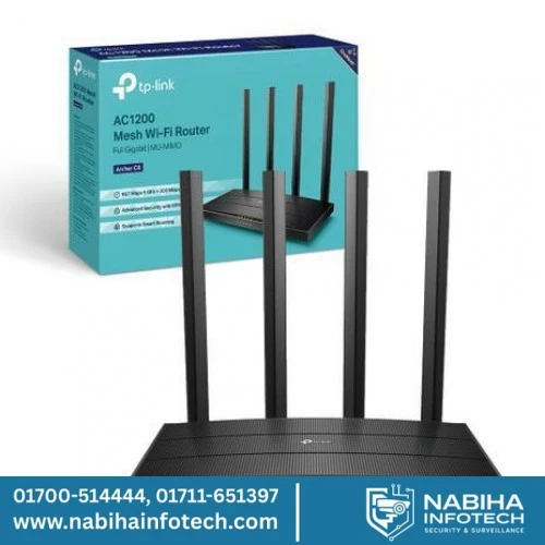 TP-Link Archer C6 AC1200 2.4GHz and 5GHz 1200 Mbps 1500 to 2000 square feet coverage area gigabit Router