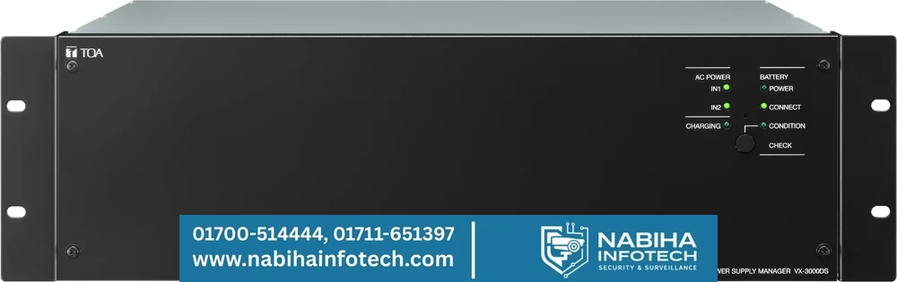 TOA VX-3000DS Emergency Power Manager – 24V DC Distribution & Backup Unit for Voice Evacuation