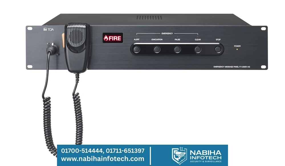 TOA FV-200EV Emergency Message Panel – Automated Voice Evacuation Controller