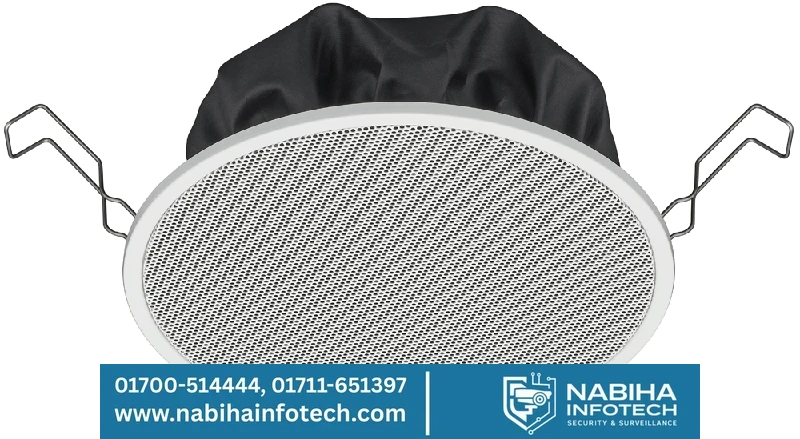 TOA PC-1860EN 5-Inch Ceiling Mount Speaker – 6W 100V Line – All-Metallic Fire-Rated PA Speaker