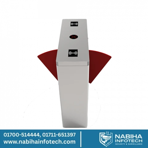 ZKTeco FBL1211 Flap Barrier Turnstile for additional Lane (W/Controller and RFID Reader)