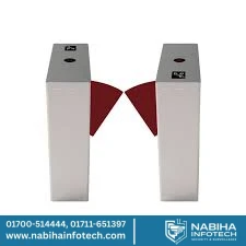 ZKTeco FBL1011 Single Lane Flap Barrier Turnstile (W/Controller and RFID Reader)
