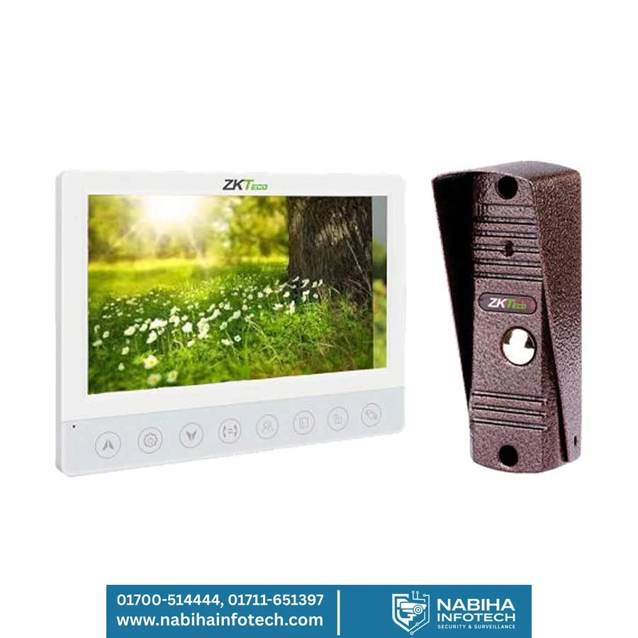 ZKTeco VK07-A01 Video Intercom System with 7'' Tenant Station and Entrance station for Home or Office