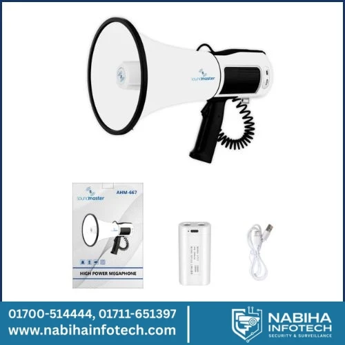 Soundmaster AHM-667 High Power Megaphone – Loud and Clear with Siren Feature