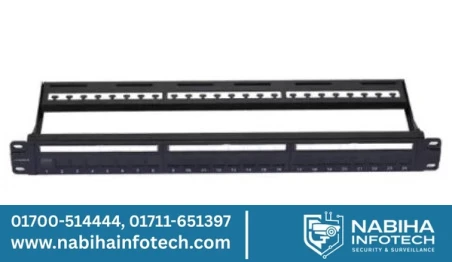 Vivanco 24-Port Cat6 UTP Patch Panel – High-Performance Network Hub