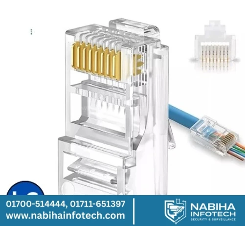 K6 Elite CAT6 Network Connector – Premium Clear Modular Plug