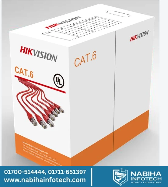 HIKVision DS-1LN6-UU CAT6 UTP Cable – 305m Full Copper Network Roll