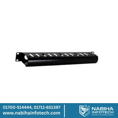 Vivanco 1U Horizontal Finger Duct Cable Manager – 24 Port Professional