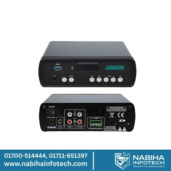 Mini60 2x30W Mini Digital Amplifier with USB & Bluetooth