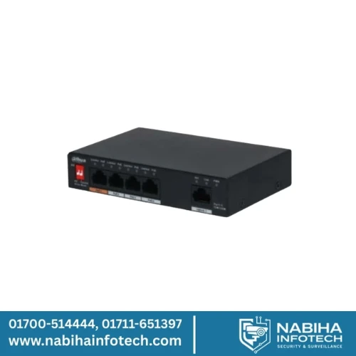Dahua PFS3005-4ET-60 4-Port Fast Ethernet PoE Switch – 60W Budget