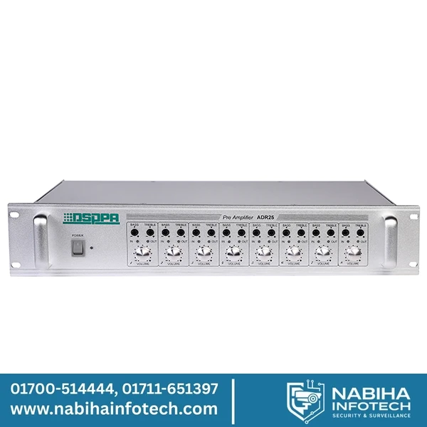 ADR25 8 Channels Bass & Treble Pre Amplifier