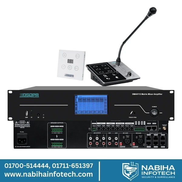DMA6112 120W 6 Channels Digital Audio Matrix Amplifier with Remote Control