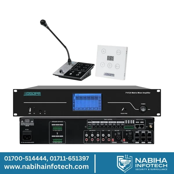 P-6112 P-6124 P-60W P-60M Multi-function Matrix PA System