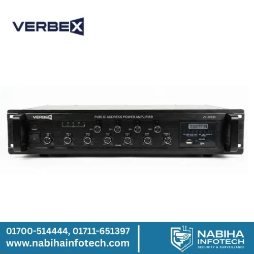 Verbex VT-200TF 200-Watt with Bluetooth, USB and 4 Zones Professional Amplifier for Masjid and Industry