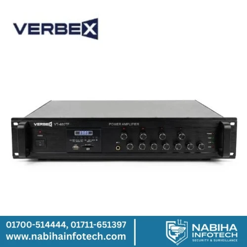 Verbex VT-480TF 480-Watt with Bluetooth, USB and 4 Zones Professional Amplifier for Masjid and Industry