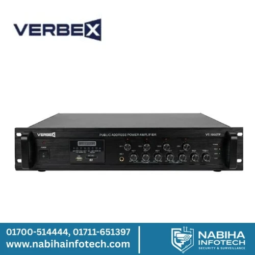 Verbex VT-1000TF 1000-Watt with Bluetooth, USB and 4 Zones Professional Amplifier for Masjid and Industry
