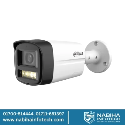 DAHUA DH-HAC-HFW1200TLMP-IL-T 2MP SMART DUAL LIGHT HDCVI 40 MTR IR DISTANCE TWO-WAY TALK FIXED-FOCAL BULLET CAMERA