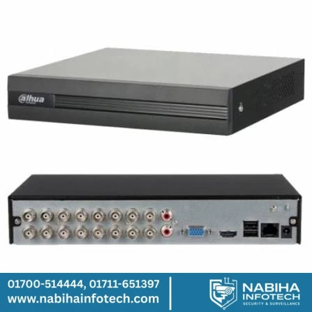 Dahua DH-XVR1B16-I/T 16-Channel WizSense DVR–1080N Penta-brid Recorder with Two-Way Talk