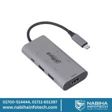 DH-TC37, 7 in 1 USB 3.1 Type-C to USB 3.0 + HDMI + SD/TF + PD Docking Station