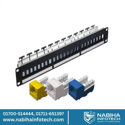Safenet 10-1240BK 24-Port Shielded Patch Panel with Modular