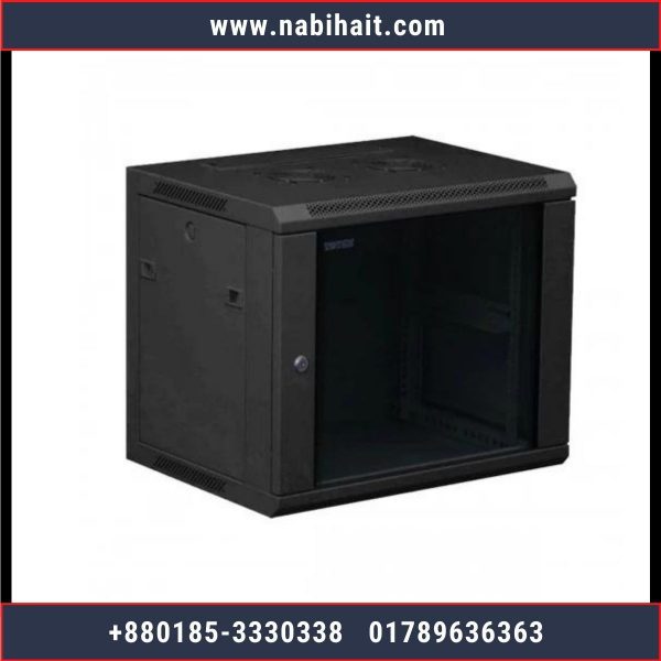 Toten 9U 600x450 Glass Door Wal Mount Rack with 1x 6port in Bangladesh