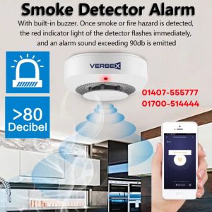 Verbex VT-SD43W Fire Smart Smoke Detector Wifi Fire Protection Home Security Alarm (Smart Life APP)